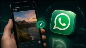 WhatsApp Status Caption Editing feature on Android allowing users to edit captions after posting